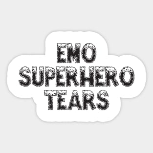 Emo Superhero Tears Sticker
